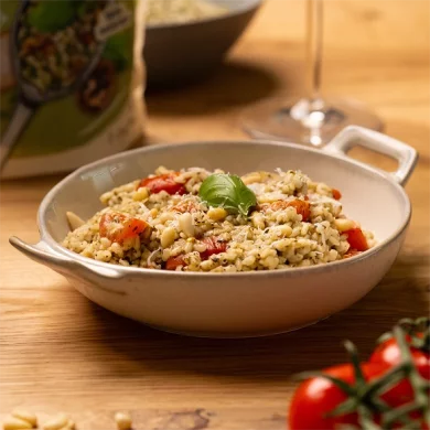 Risotto de Albahaca y Frutos secos