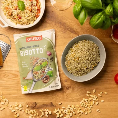 Risotto de Albahaca y Frutos secos