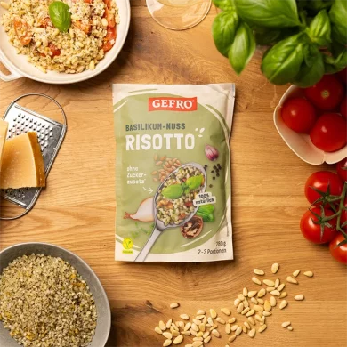 Risotto de Albahaca y Frutos secos