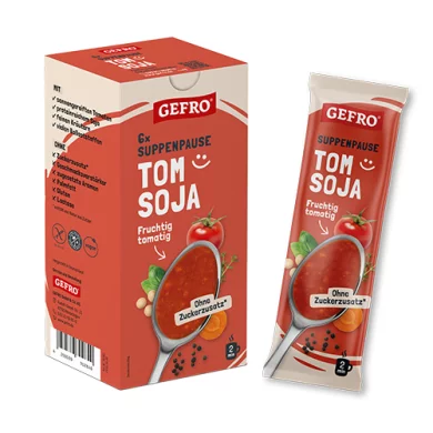 Sopa snack "Totalmente Tomate”