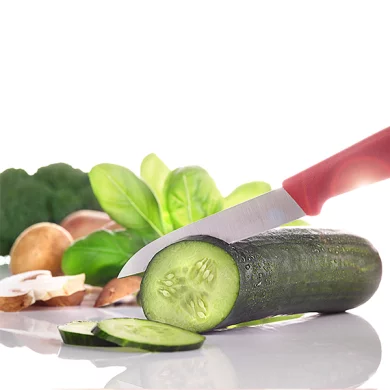 El cuchillo verduras corte liso