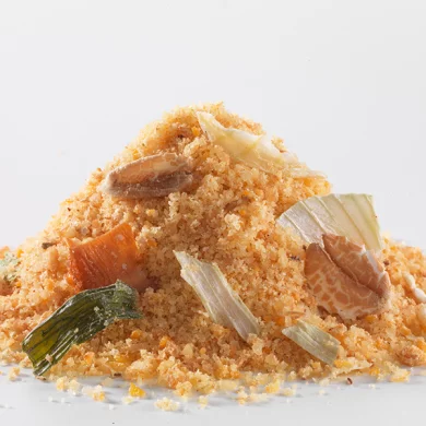 Chuleta de ternera de Granos Y Puerros